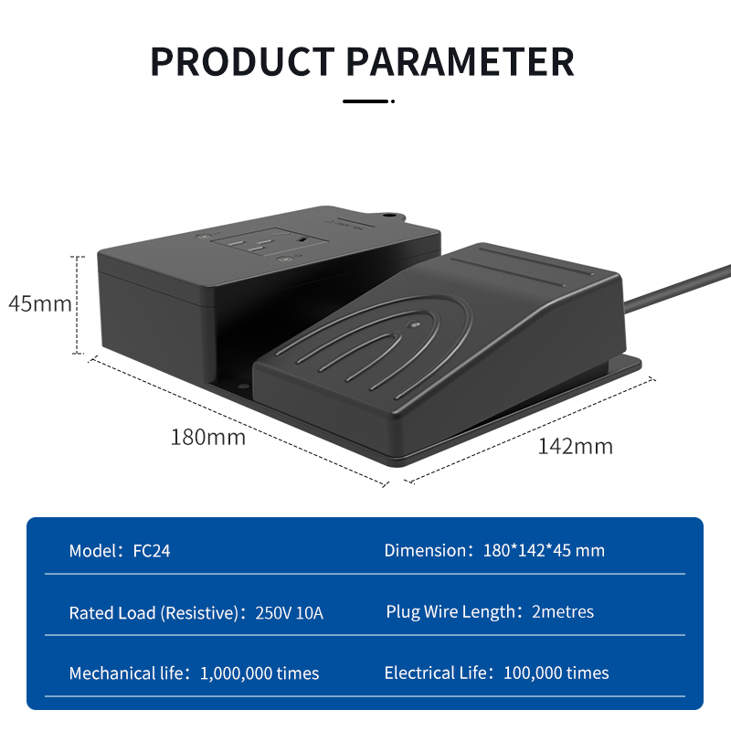 Foot-Controlled Power Socket with China, UK, and US Standard Sockets Foot Pedal Switch