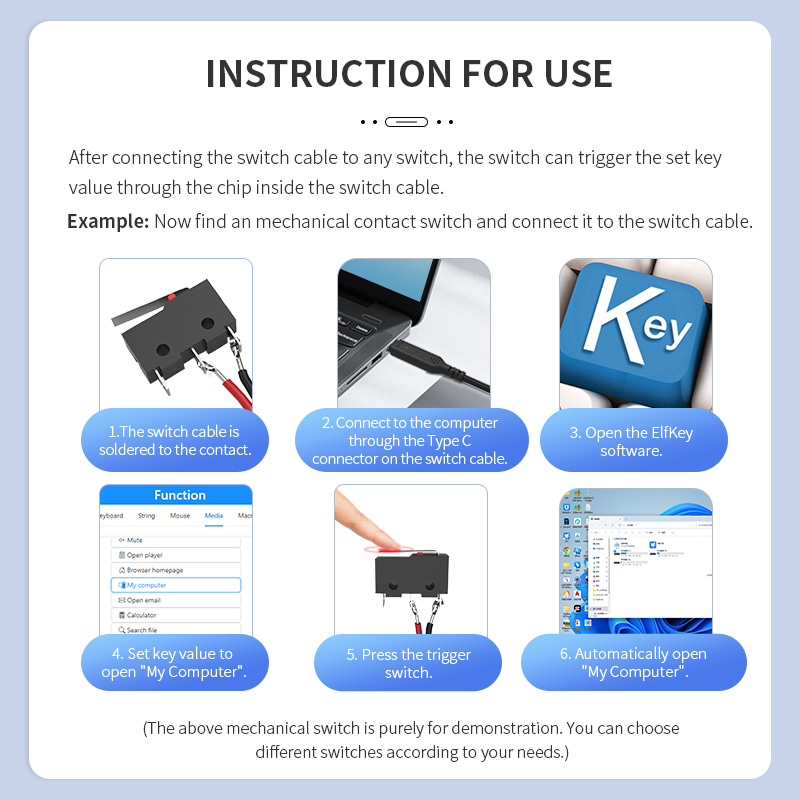 PCsensor DIY switch cable USB Type-C