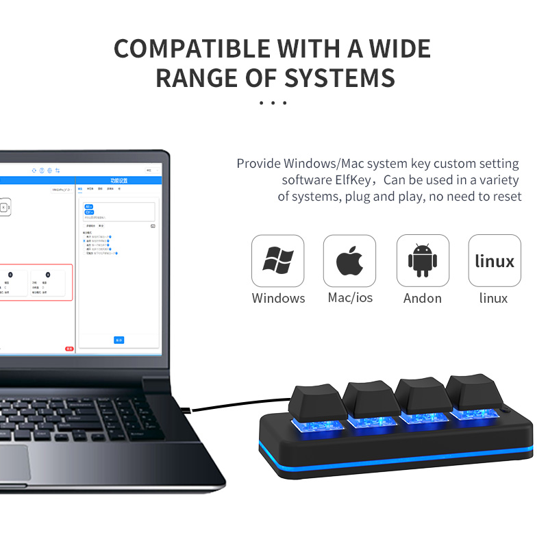 PCsensor Custom 4-Key Keyboard