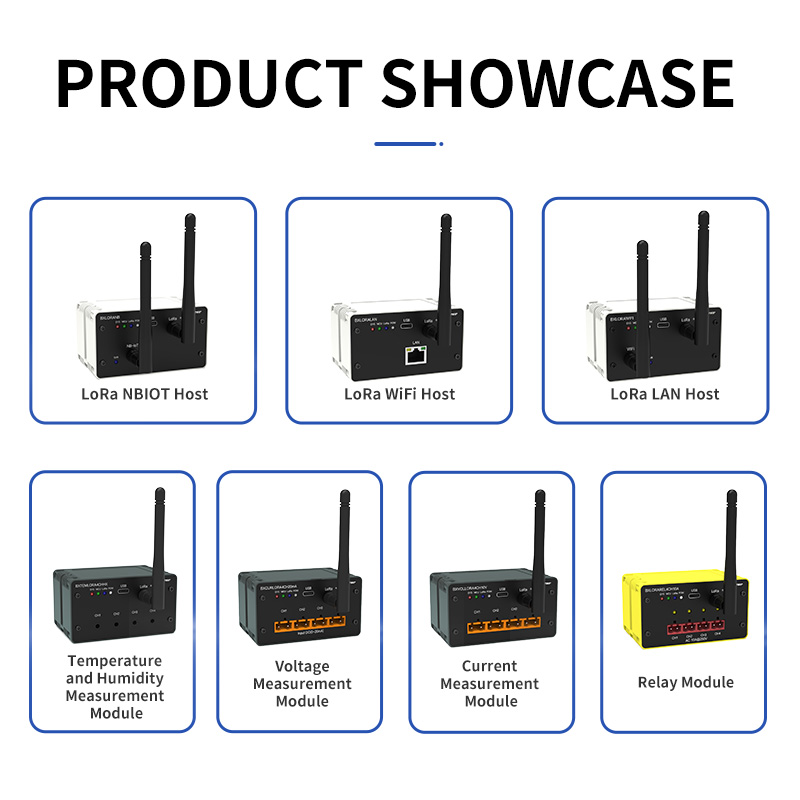 LoRa Industrial Monitoring Module Temperature Humidity Current Voltage Measurement Relay Control IoT NB-IoT WiFi LAN Network