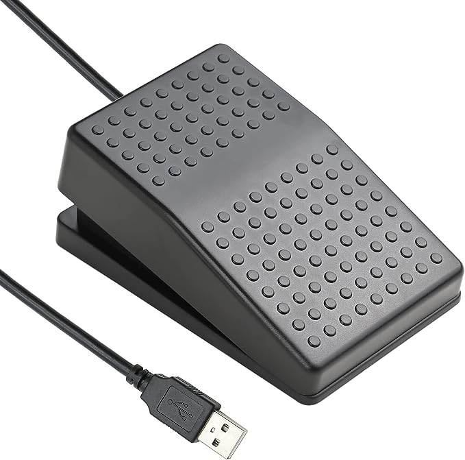 FS220 USB Foot Switch Singal Pedal，Interruptor de pedal de pie, programa USB para PC, control de pie de tecla caliente, manos libres, mouse para juego de Videa, trabajo de oficina