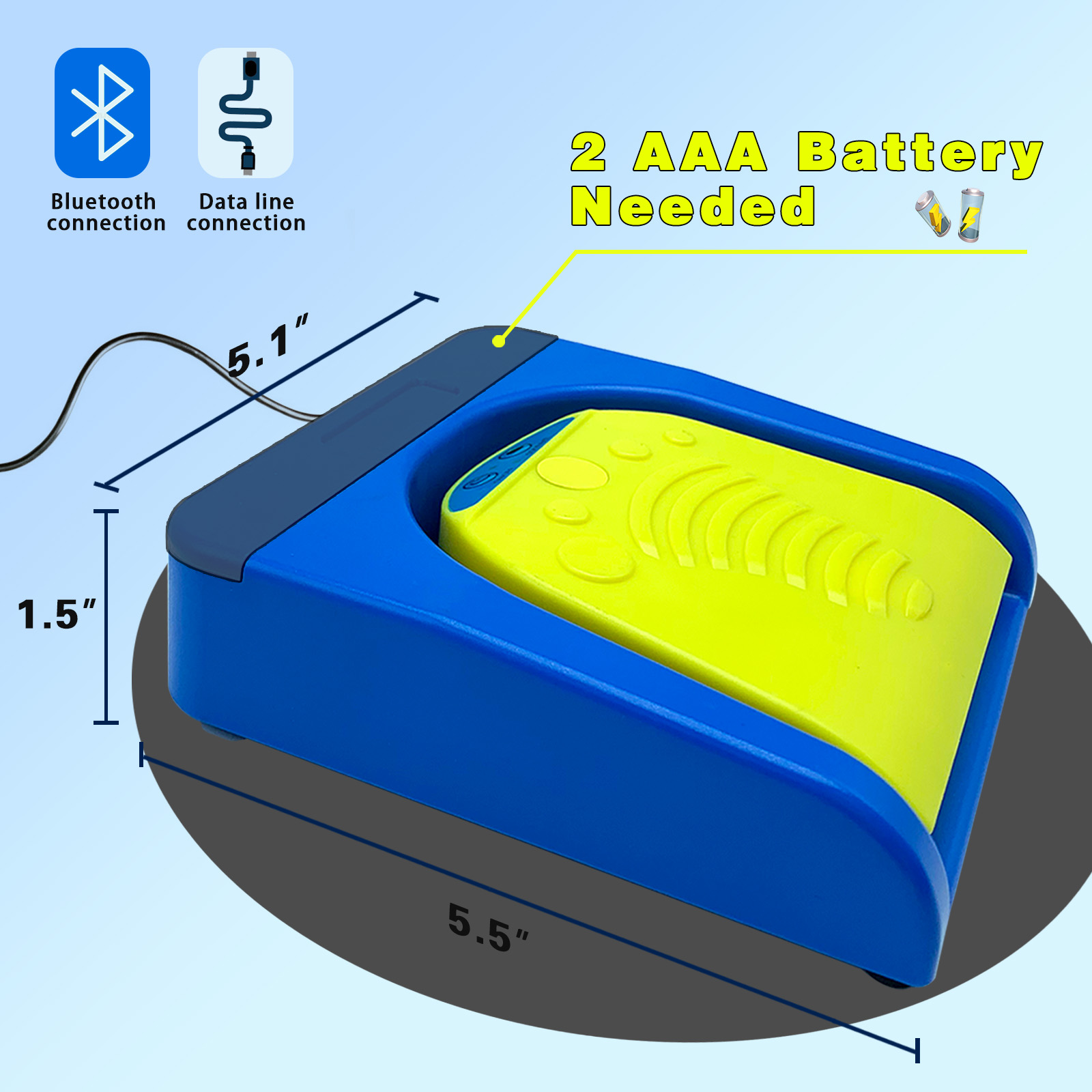 PCsensor Programmable Bluetooth Foot Switch For Game, Office, Medical Equipment