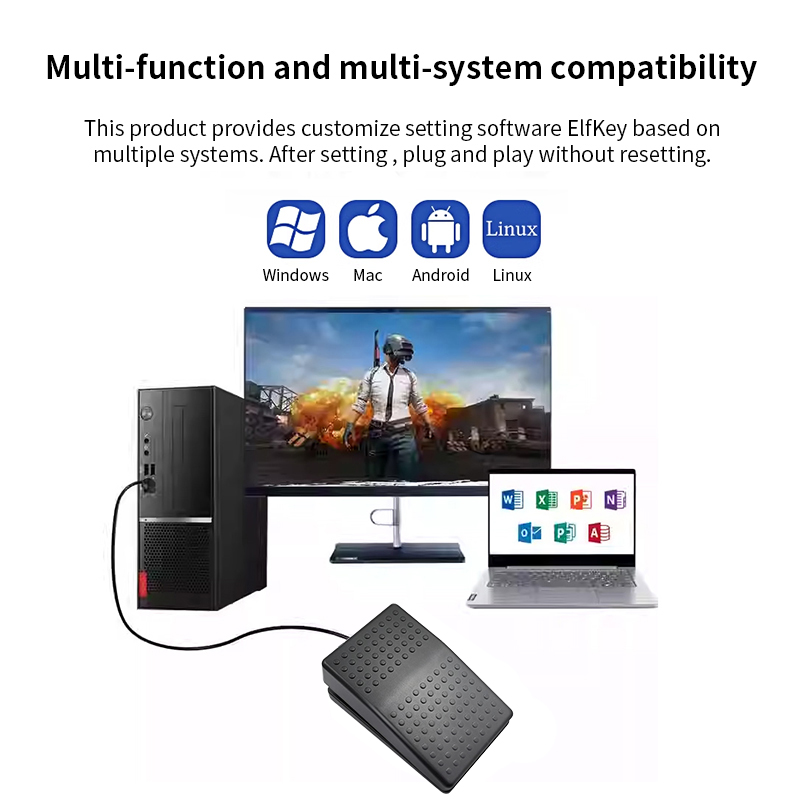 USB foot switch can be used in general Medical like ultrasonic B-ultrasound, programmable gastroscopy image acquisition switch ,and pet medical x laser scanner foot switch